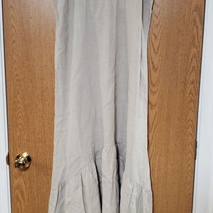 Spaghetti strap linen maxi dress